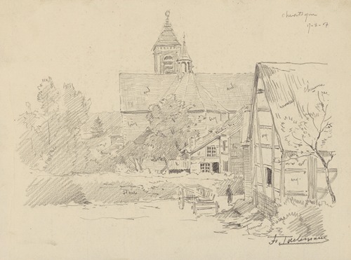 Eglise et village de Chevetogne (avec annotations)