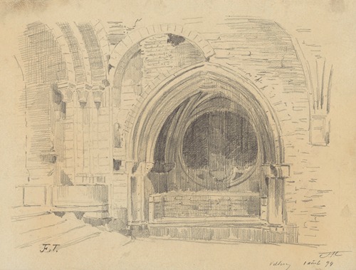 Ruines de l’abbaye de Villers-la-Ville – alcôve avec rosace dans le cloître et emplacement de gisant