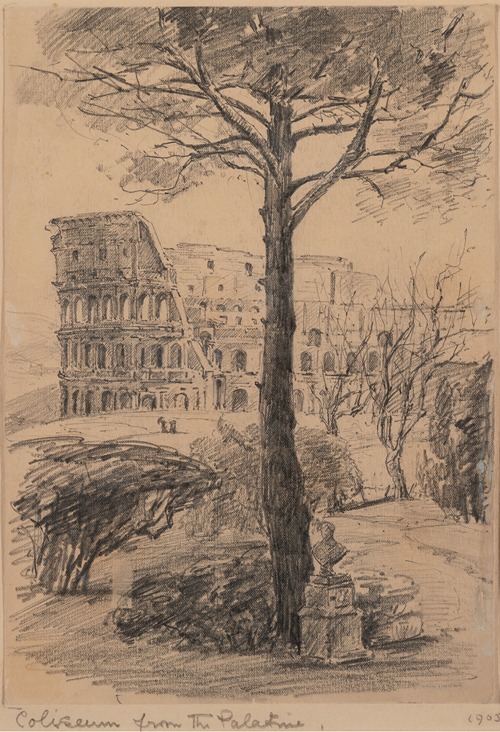 The Colosseum seen from the Palatine hill, Rome