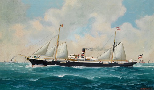 Het stoomschip met hulpzeilvermogen ‘Braunfels’