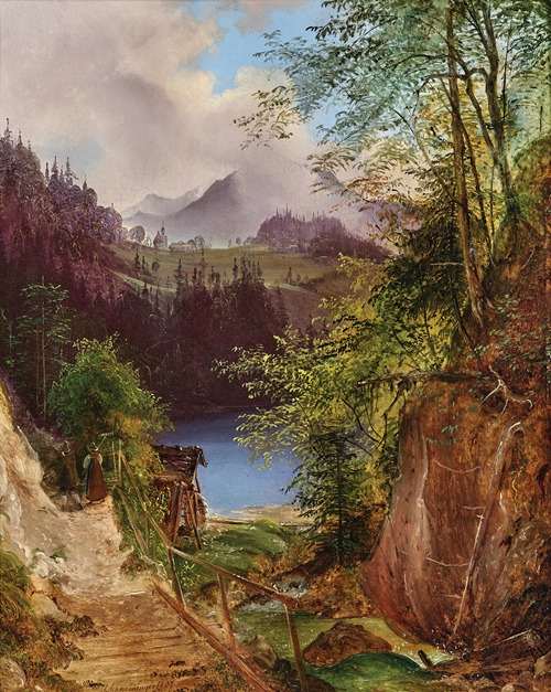 Scene on an Alpine Lake