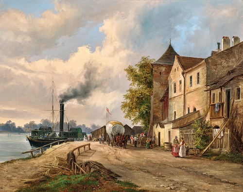 A Paddle Steamer at the Landing Pier