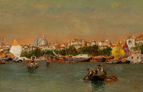 Gondolas on a Venetian canal
