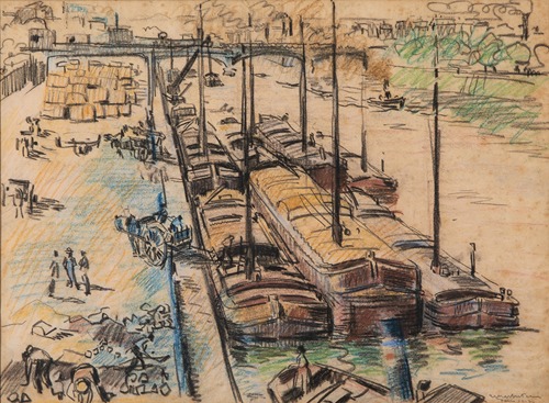 Péniches sur la Seine à Paris