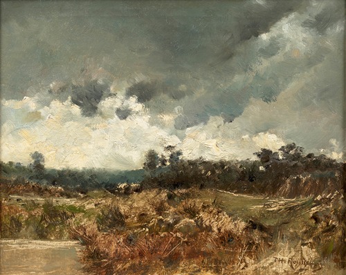 Landscape under a stormy sky