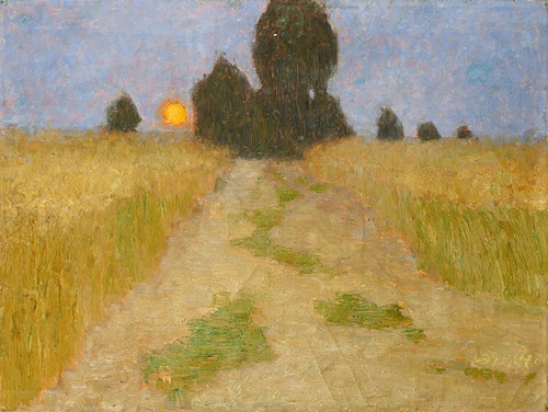 Landschaft mit Mond