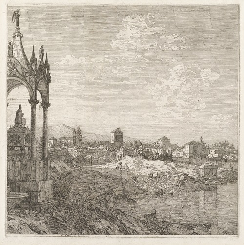 View of a Town with a Bishop’s Tomb