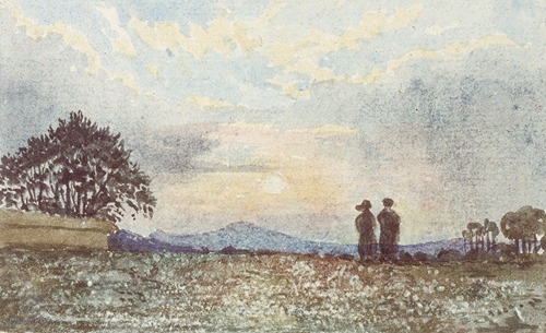 Evening; Landscape with Figures