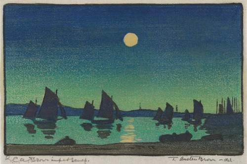 Harbour in Moonlight