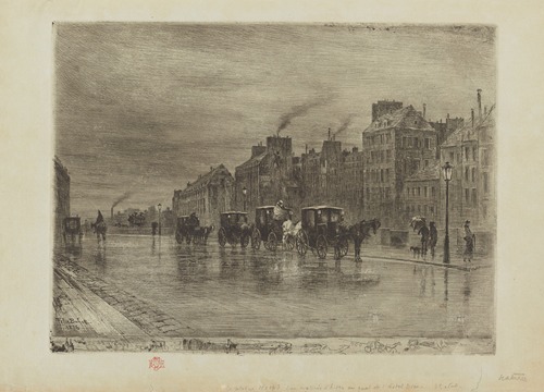 Winter Morning on the Quay of the Hôtel Dieu [Hospital]