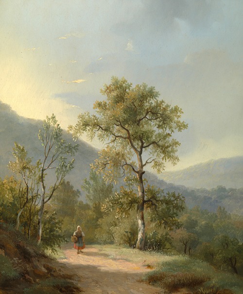 Vrouw in landschap