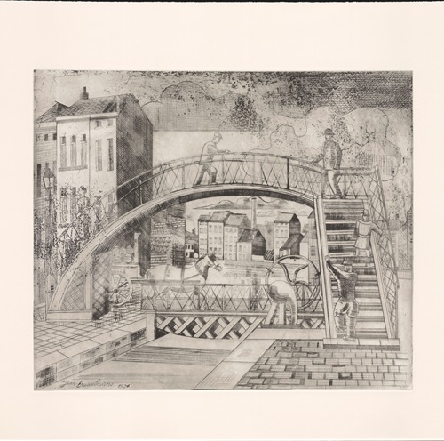 Near a canal (bridge and horse)