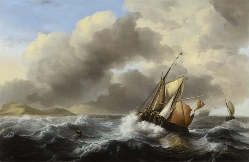 Fishing Vessels Offshore in a Heavy Sea