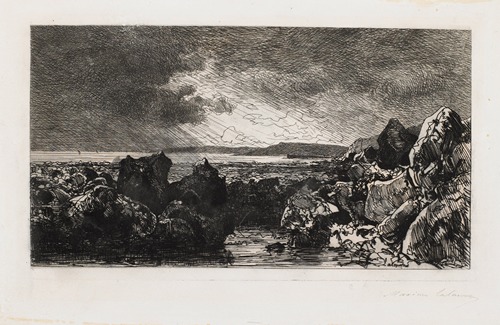 Les Roches noires près Trouville (Marèe Basse)