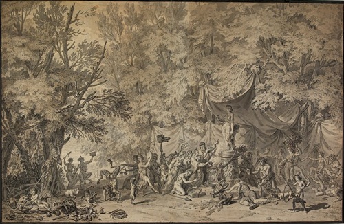 Bacchanal with a Statue of Ceres