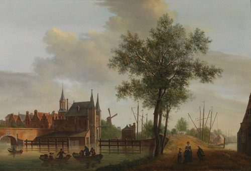 Gezicht op de Potterspoort te Gouda