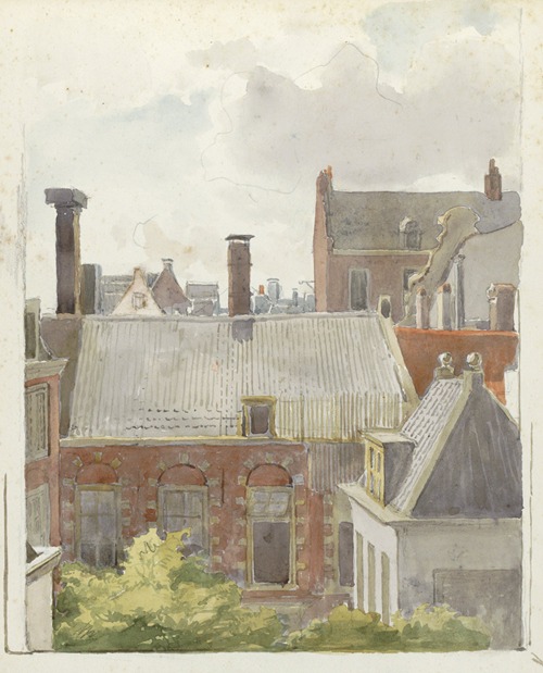 Stadsgezicht vanuit een venster