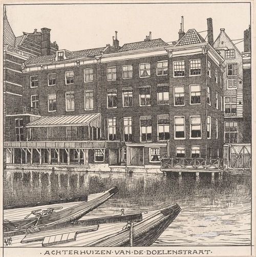 Achterhuizen van de Doelenstraat te Amsterdam
