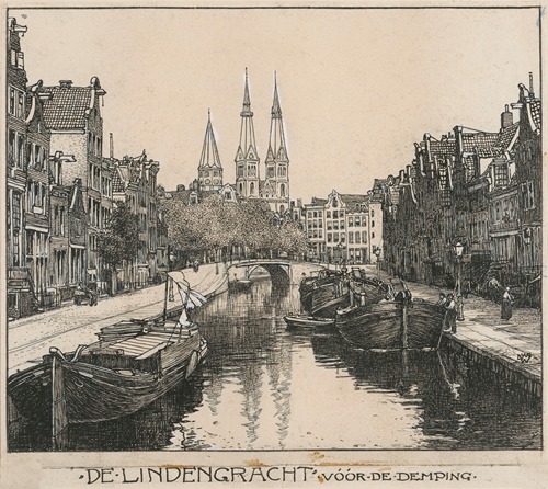 De Lindengracht te Amsterdam, voor de demping