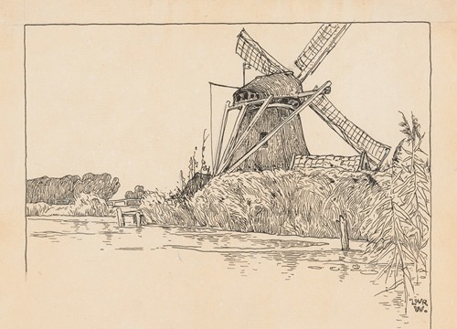Molen aan een waterkant
