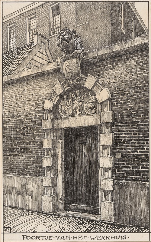 Poortje aan het Werkuis (Leeuwenpoort), in de Nieuwe Kerkstraat te Amsterdam