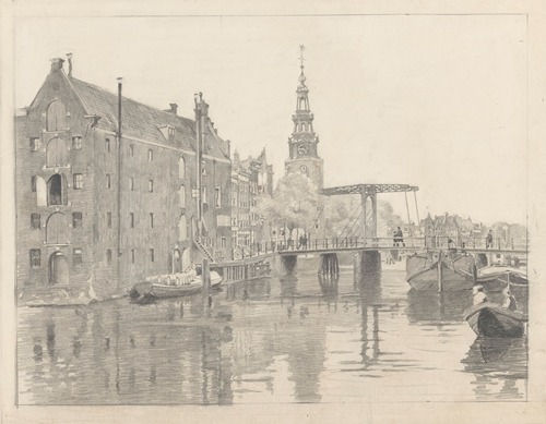 Stadsgezicht met de Montelbaanstoren