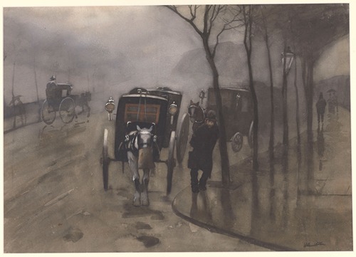 Wachtende rijtuigen, Londen
