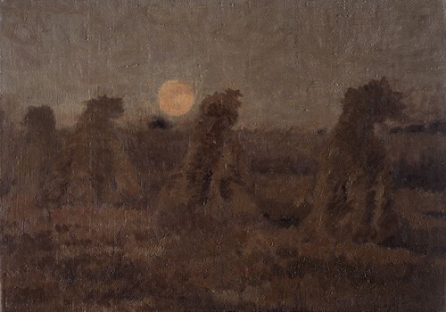 Haystacks by Night