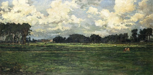 Landscape of the River Lys at Sint-Martens-Latem
