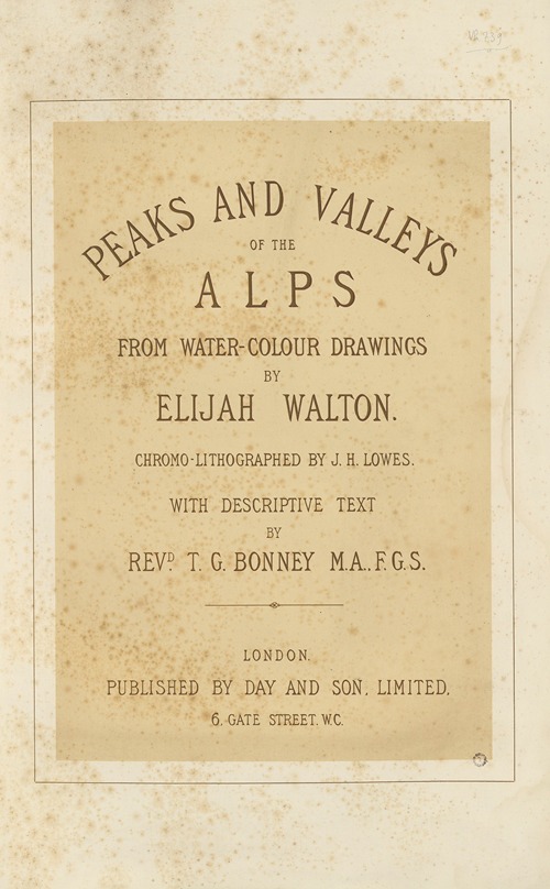 Peaks and Valleys of the Alps – title page