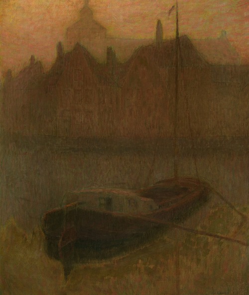 Barque sur le Canal (matin) (Boat on the Canal (Morning))