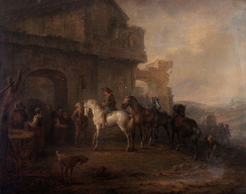 Landscape with Horses and a Ruin