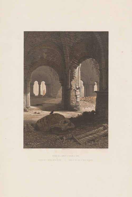 Ruins of the abby St Bavon at Ghent