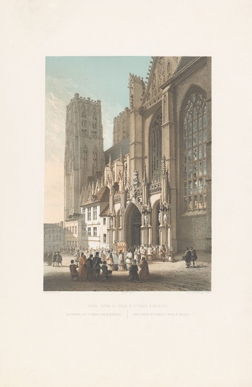 South portico to St Gudule’s church at Brussels