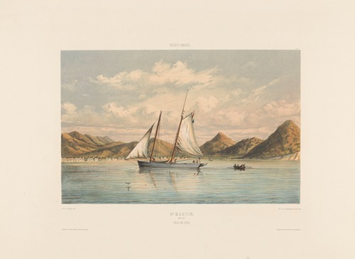 St. Martin. Baai en stad