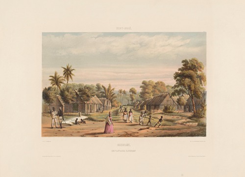 Suriname. Een plantaadge slavenkamp
