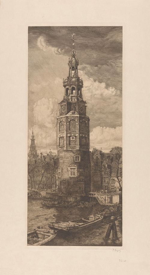 Montelbaanstoren aan de Oudeschans in Amsterdam