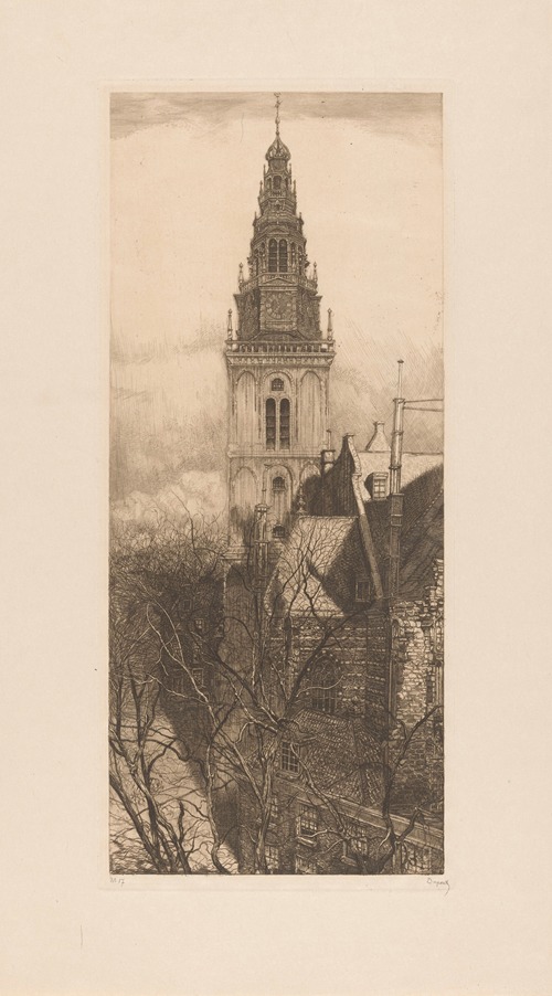 Toren van de Oude Kerk in Amsterdam