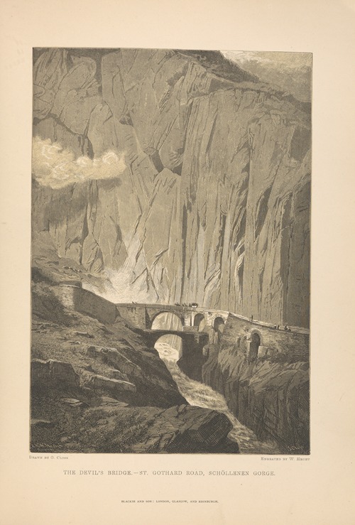 G.‎ ‎Closs – The‎ ‎Devil’s‎ ‎Bridge—St.‎ ‎Gothard‎ ‎Road,‎ ‎Schóllenen‎ ‎Gorge