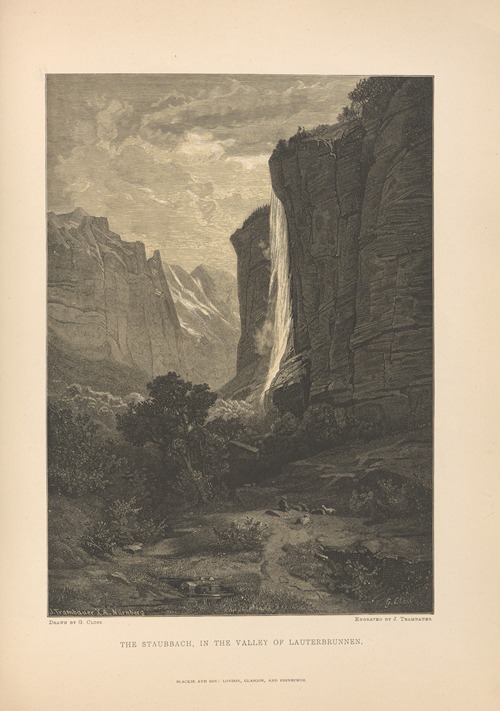 G.‎ ‎Closs – The‎ ‎Staubbach,‎ ‎in‎ ‎the‎ ‎Valley‎ ‎of‎ ‎Lauterbrunnen