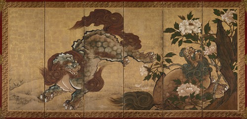Lions and Tigers in Peony and Bamboo