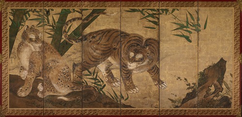 Lions and Tigers in Peony and Bamboo