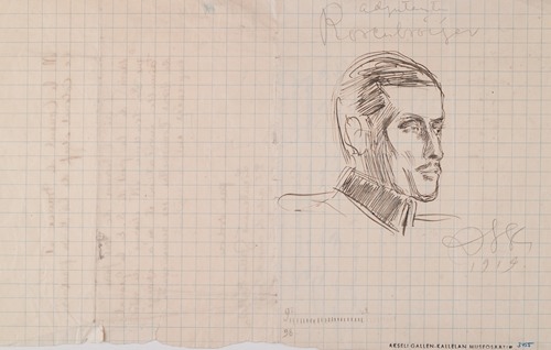 Sketch of Edvin Bertel Rosenbröijer, Adjutant for Marshal Carl Gustaf Emil Mannerheim
