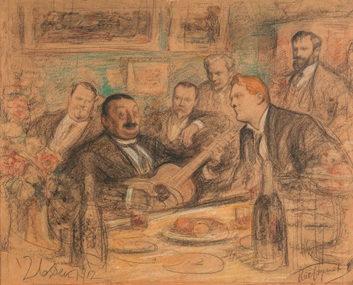 At Konstantin Alexeyevich Korovin’s, ‘Songs of Ancient Times (Chaliapin and the Artists)’
