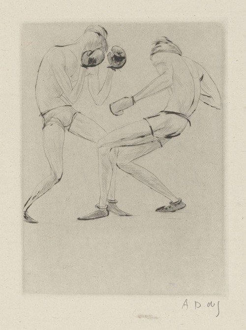 Tableau de la boxe, illustré de 29 gravures à l’eau-forte pl 10