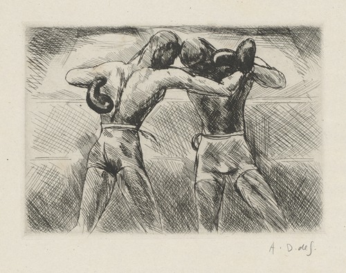 Tableau de la boxe, illustré de 29 gravures à l’eau-forte pl 12