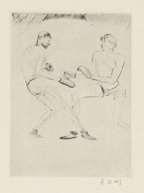 Tableau de la boxe, illustré de 29 gravures à l’eau-forte pl 14