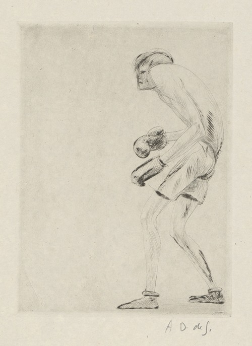 Tableau de la boxe, illustré de 29 gravures à l’eau-forte pl 15