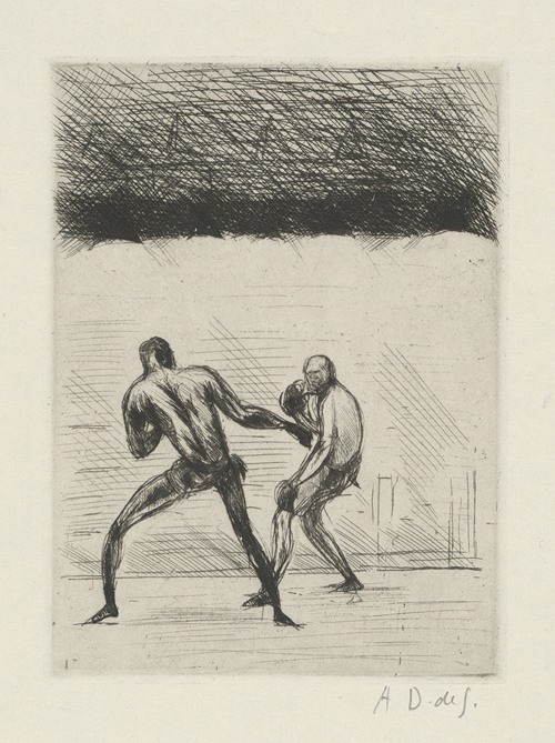 Tableau de la boxe, illustré de 29 gravures à l’eau-forte pl 18