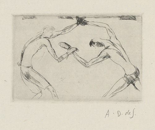 Tableau de la boxe, illustré de 29 gravures à l’eau-forte pl 22